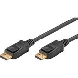 goobay Essential Kabel DisplayPort Stecker > DisplayPort Stecker, 8K / 144Hz schwarz, 1 Meter, 54 Gbit/s, DisplayPort 2.0 / 2.1