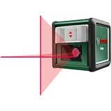 Bosch Heimwerken & Garten Kreuzlinienlaser Quigo, mit Klemme grün/schwarz, rote Laserlinien, Reichweite 10 Meter