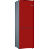 Bosch KVN39IREA Serie | 4, Kühl-/Gefrierkombination rot/grau, Vario Style (austauschbare Farbfronten)