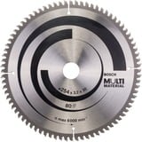 Bosch Professional PRO Multi Material Kreissägeblatt, Ø 254mm, 80Z Bohrung 30mm, für Kapp- & Gehrungssägen