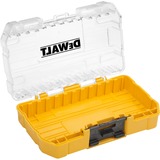 DeWALT TOUGHCASE Koffer klein gelb, leer, mit Halterungen und Schüttbox