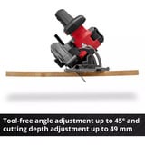 EINHELL Power X-Change Akku-Handkreissäge CG2400SV TE-CS 18/150-2 Li-Solo, 18Volt rot/schwarz, ohne Akku und Ladegerät