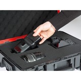 EINHELL Systemkoffer E-Case S-F incl. dividers, Werkzeugkiste schwarz/rot, mit Trennelementen
