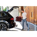 EINHELL Systemkoffer E-Case S-F incl. dividers, Werkzeugkiste schwarz/rot, mit Trennelementen