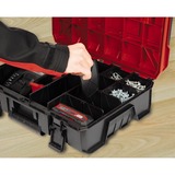 Einhell Systemkoffer E-Case S-F incl. dividers, Werkzeugkiste schwarz/rot, mit Trennelementen
