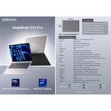 GEEKOM GEEKBOOK X16 PRO, Notebook silber, Intel® Core™ Ultra 5 125H, Intel® Arc™ Graphics, 32 GB LPDDR5, 1 TB (1 TB SSD), Windows 11 Pro