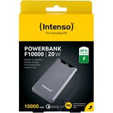 Intenso Powerbank F10000 Gray grau, 10.000 mAh, PD 3.0, Quick Charge 3.0