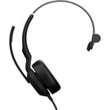 Jabra Evolve2 50, Headset schwarz, UC, Bluetooth 5.2, USB-C und USB-A, Mono