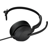 Jabra Evolve2 50, Headset schwarz, UC, Bluetooth 5.2, USB-C und USB-A, Mono