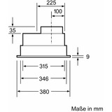 Siemens Siemens Lüfterbaustein LB75566, Dunstabzugshaube silber, 75 cm
