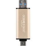 Transcend JetFlash 930C 256 GB, USB-Stick gold/schwarz, USB-A 3.2 Gen 1, USB-C 3.2 Gen 1
