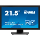 iiyama ProLite T2234MSC-B1S, LED-Monitor 54.6 cm (21.5 Zoll), schwarz (matt), FullHD, IPS, VGA, HDMI, DisplayPort