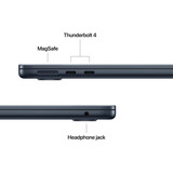 Apple MacBook Air 34,5 cm (13,6") 2025 CTO, Notebook schwarz, 32 GB, 1 TB (1 TB SSD), M4, MacOS, Amerikanisch