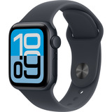 Apple Watch SE 3, Smartwatch schwarz, Aluminium, 40 mm, Sportarmband Mitternacht M/L