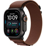 Apple Watch Ultra 4, Smartwatch Titan schwarz, 49 mm, Alpine Loop Burgunder L, Cellular