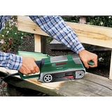 Bosch Heimwerken & Garten Bandschleifer PBS 75 AE, Set grün, 750 Watt, Parallel- und Winkelanschlag