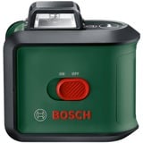 Bosch Heimwerken & Garten Kreuzlinienlaser UniversalLevel 360 grün/schwarz, grüne Laserlinien, Reichweite Ø 24 Meter
