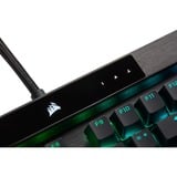 Corsair K100 RGB, Gaming-Tastatur schwarz, DE-Layout, Cherry MX RGB Speed Silver