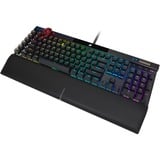 Corsair K100 RGB, Gaming-Tastatur schwarz, DE-Layout, Cherry MX RGB Speed Silver