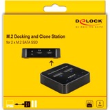 DeLOCK USB 3.0 Docking- und Klonstation M.2 SATA, Dockingstation schwarz, M.2 SATA SSD