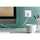 Digitus CAT.6A Datenanschlussdose, Unterputz, geschirmt, 2x RJ-45 LSA weiß, Klasse EA, vertikale Kabelinstallation