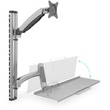 Digitus DA-90354, Wandhalterung silber, Monitor- & Tastaturhalterung