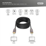 Digitus HDMI AOC Hybrid Glasfaserkabel, UHD 8K schwarz, 20 Meter