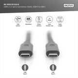 Digitus USB 3.2 Gen 2 Anschlusskabel USB-C > USB-C schwarz, 1 Meter, PD, Laden mit bis zu 100 Watt