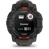 Garmin Instinct 3 Solar - 50 mm, Smartwatch Kohle/ Schwarz, Silikon-Armband