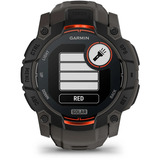 Garmin Instinct 3 Solar - 50 mm, Smartwatch Kohle/ Schwarz, Silikon-Armband