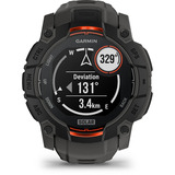 Garmin Instinct 3 Solar - 50 mm, Smartwatch Kohle/ Schwarz, Silikon-Armband