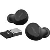 Jabra Evolve2 Buds, Kopfhörer schwarz, UC, USB-A, Bluetooth