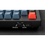 Keychron Q5 Knob, Gaming-Tastatur schwarz/blaugrau, DE-Layout, Gateron G Pro Brown, Hot-Swap, Aluminiumrahmen, RGB