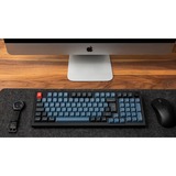 Keychron Q5 Knob, Gaming-Tastatur schwarz/blaugrau, DE-Layout, Gateron G Pro Brown, Hot-Swap, Aluminiumrahmen, RGB