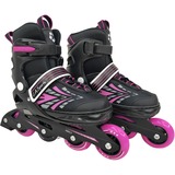 L.A. Sports Inline Skates Soft-Boot Stripes Gr. 33-37, Inline-Skates pink/schwarz, verstellbar