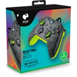 PDP Wired Controller - Electric Carbon, Gamepad anthrazit/neon-grün, für Xbox Series X|S, Xbox One, PC