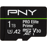 PNY Pro Elite Prime microSD 1 TB, Speicherkarte schwarz/grün, Class 10, U3, V30, A2, SD-Adapter