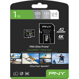 PNY Pro Elite Prime microSD 1 TB, Speicherkarte schwarz/grün, Class 10, U3, V30, A2, SD-Adapter