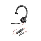Poly Blackwire 3310, Headset schwarz, Mono, USB-C, Microsoft Teams Version