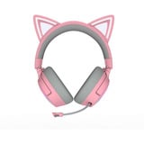Razer Kraken Kitty V3 Pro Quartz, Gaming-Headset rosa/grau, Bluetooth, USB-Dongle, USB-Kabel