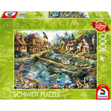 Schmidt Spiele Dörfchen am Waldesrand, Puzzle 1000 Teile