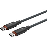 Ansmann USB 2.0 Kabel, USB-C Stecker > USB-C Stecker anthrazit, 60cm, PD 3.1, Laden mit bis zu 140 Watt, gesleevt