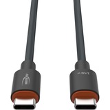 Ansmann USB 2.0 Kabel, USB-C Stecker > USB-C Stecker anthrazit, 60cm, PD 3.1, Laden mit bis zu 140 Watt, gesleevt