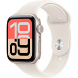 Apple Watch SE 3, Smartwatch silber, Aluminium, 44 mm, Sportarmband polarstern S/M, Cellular