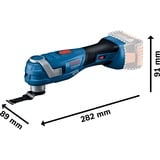 Bosch Professional Akku-Multi-Cutter GOP 18V-34 Solo Professional, 18Volt, Multifunktions-Werkzeug blau/schwarz, ohne Akku und Ladegerät, L-BOXX