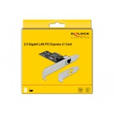 DeLOCK PCI Express x1 Karte auf 1 x RJ45 2,5 Gigabit LAN i225, LAN-Adapter 
