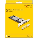 DeLOCK PCI Express x1 zu 2 x SFP Slot Gigabit LAN i350, LAN-Adapter 