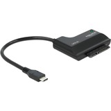 DeLOCK USB 3.2 Gen 2 Konverter, USB-C Stecker > SATA 22 Pin Stecker schwarz, 15cm, SATA 6 Gb/s