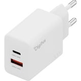Digitus USB GaN Ladegerät 30W, 1x USB-C, 1x USB-A weiß