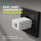 Digitus USB GaN Ladegerät 30W, 1x USB-C, 1x USB-A weiß
